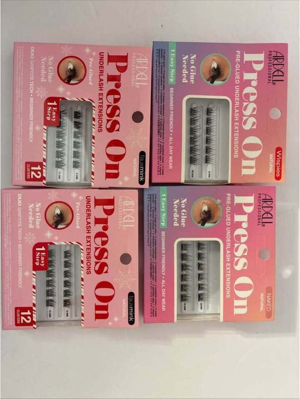 Ardell Prof Press On Pre-Glued Underlash Extensions Lash Clusters- 4 boxes